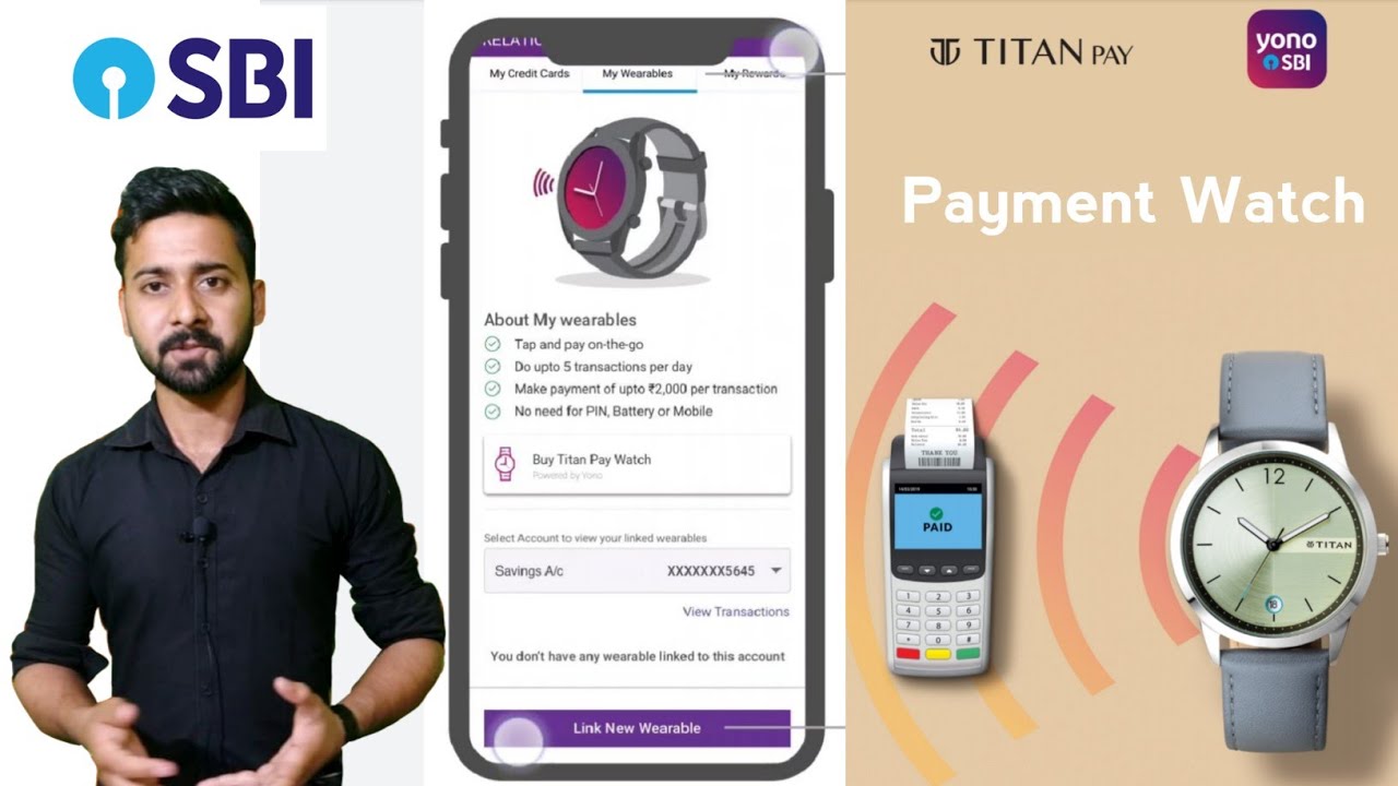 SBI YONO  Titan Pay Payment Watch | YONO Wearable Device