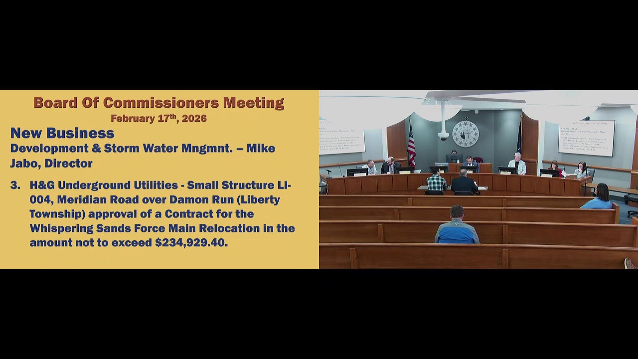 Porter County Board of Commissioners - February 17th, 2026