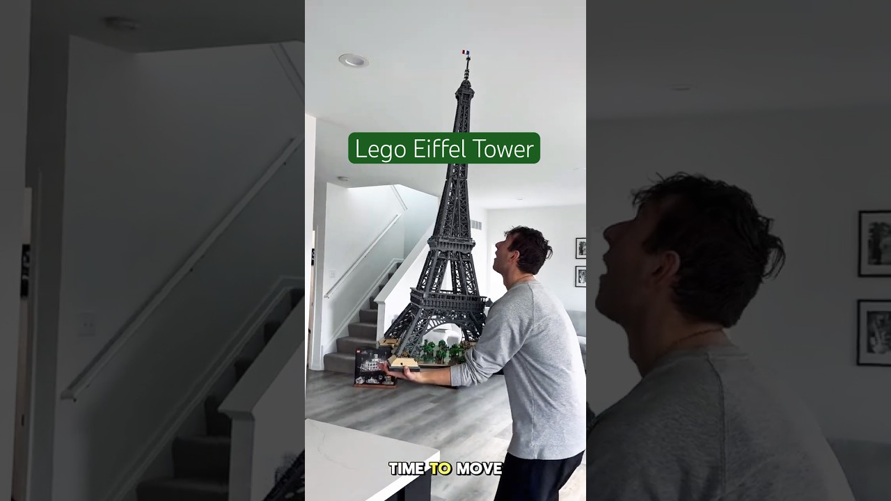 Carrying this 5 ft LEGO Eiffel Tower