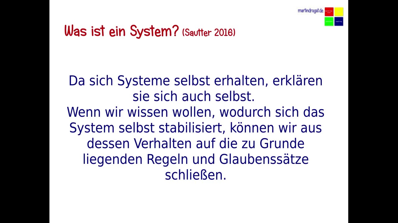 Grundlagen der Systemischen Beratung