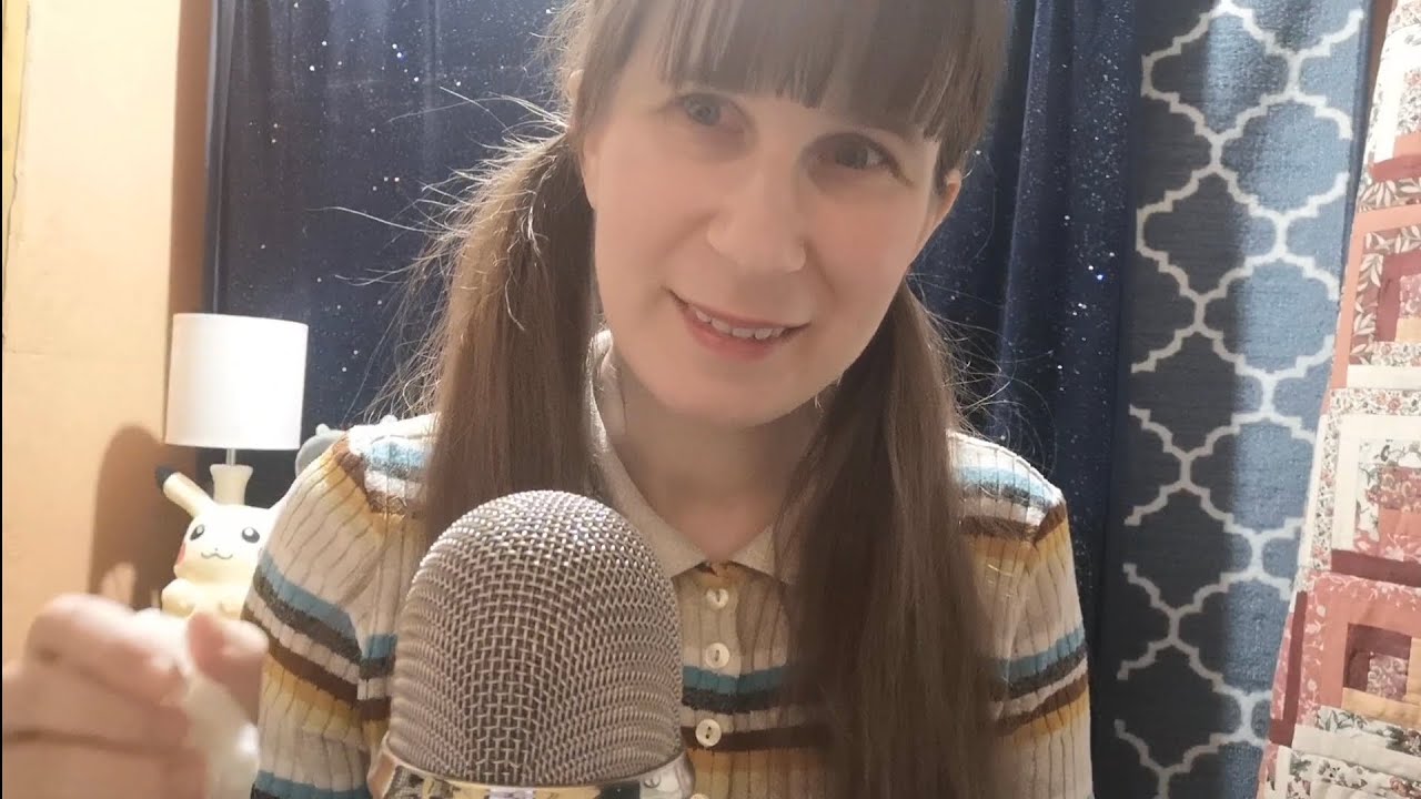 ASMR for relaxation - scissors, hair brushing, foamballs tapping on glasses and lip gloss😊💖