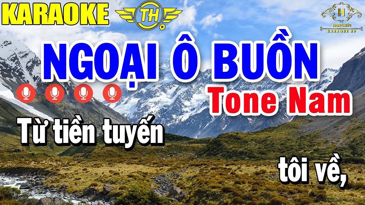 Ngoại Ô Buồn Karaoke Tone Nam Nhạc Sống | Trọng Hiếu