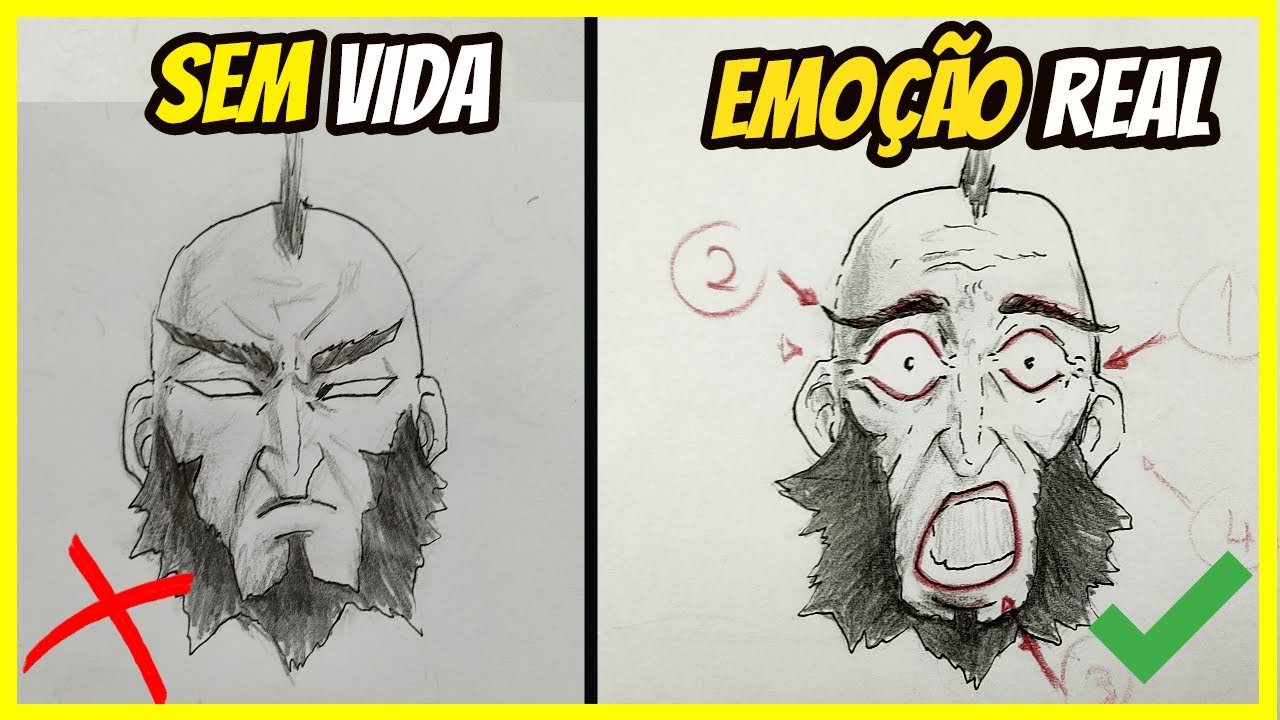 COMO DESENHAR EXPRESSÕES DO ROSTO DE ANIME ( 3 PASSOS FÁCEIS)