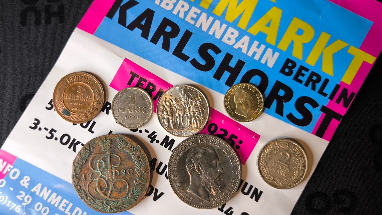 Flomarkt Karlhorst Berlin обзор + монеты которые я  купил.