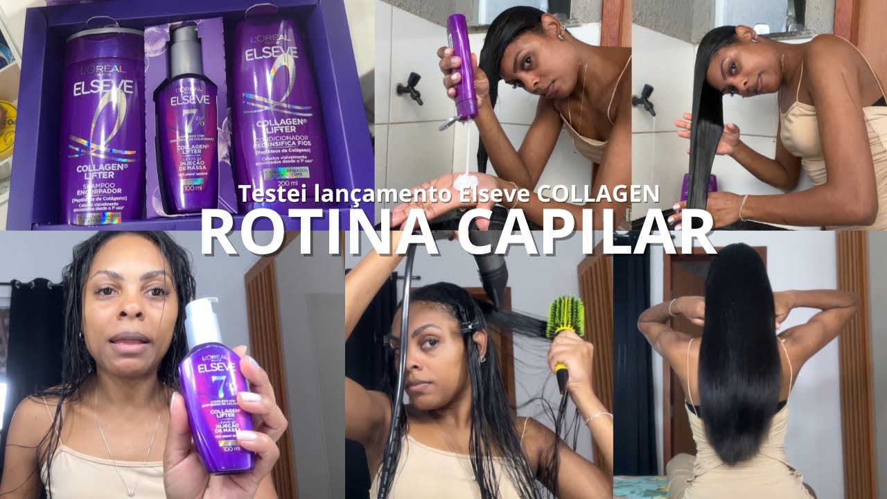 ROTINA CAPILAR TESTEI LANÇAMENTO ELSEVE COLLAGEN 
