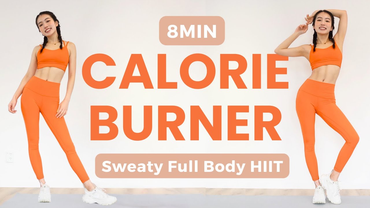 8min Quick HIIT Cardio (Calories Burner) | Standing & No Equipment at home Fat Burn