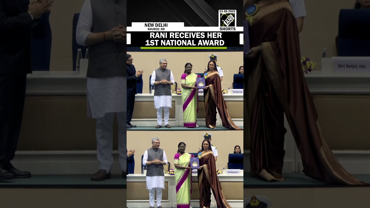 WATCH: Gorgeous Rani Mukerji receives her first ever National Award for &lsquo;Mrs. Chatterjee Vs Norway&rsquo;