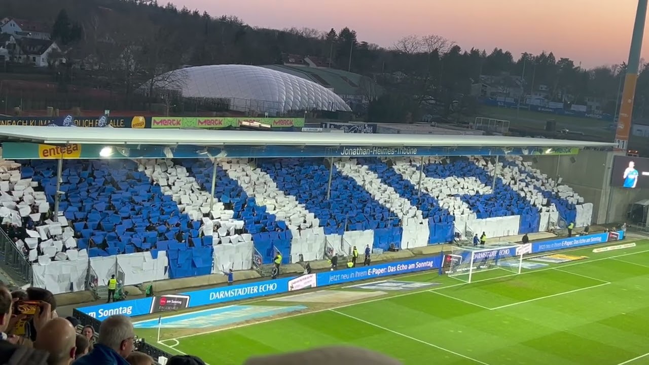 SV Darmstadt 98 - Karlsruher SC (07.03.2025) - Choreo + Hymne