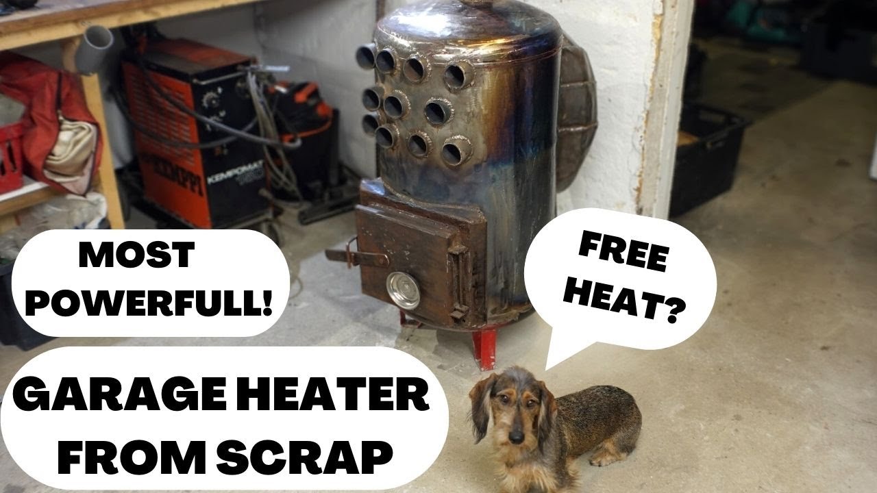 DIY, Tehokas kamina pajalle / autotalliin! Garage / Shop heater! Wood stove. English subtitles