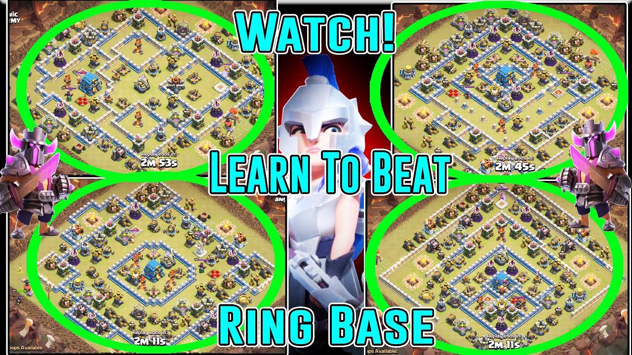 WATCH & LEARN TO BEAT RING BASE - AIR & ANY GROUNDS ATTACK STRATEGY TH12 ( Clash of Clans )
