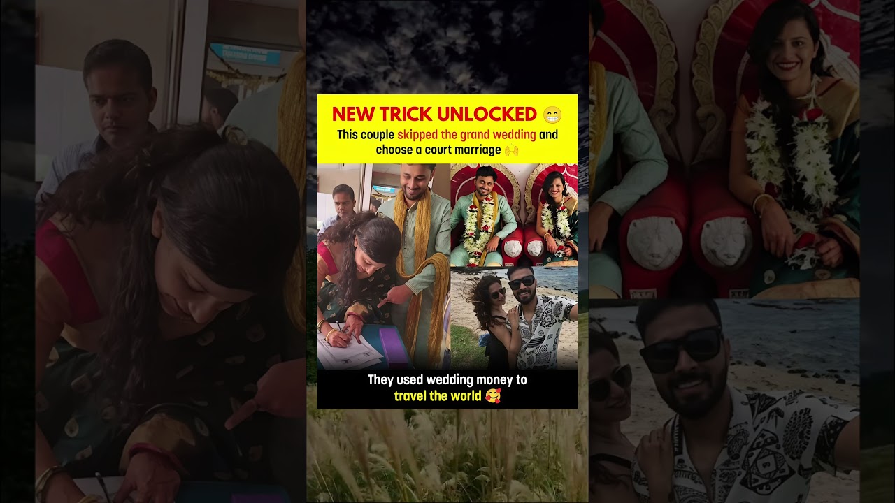 Skipped Big Wedding&hellip; Traveled the World Instead! 😍✈️#CourtMarriage