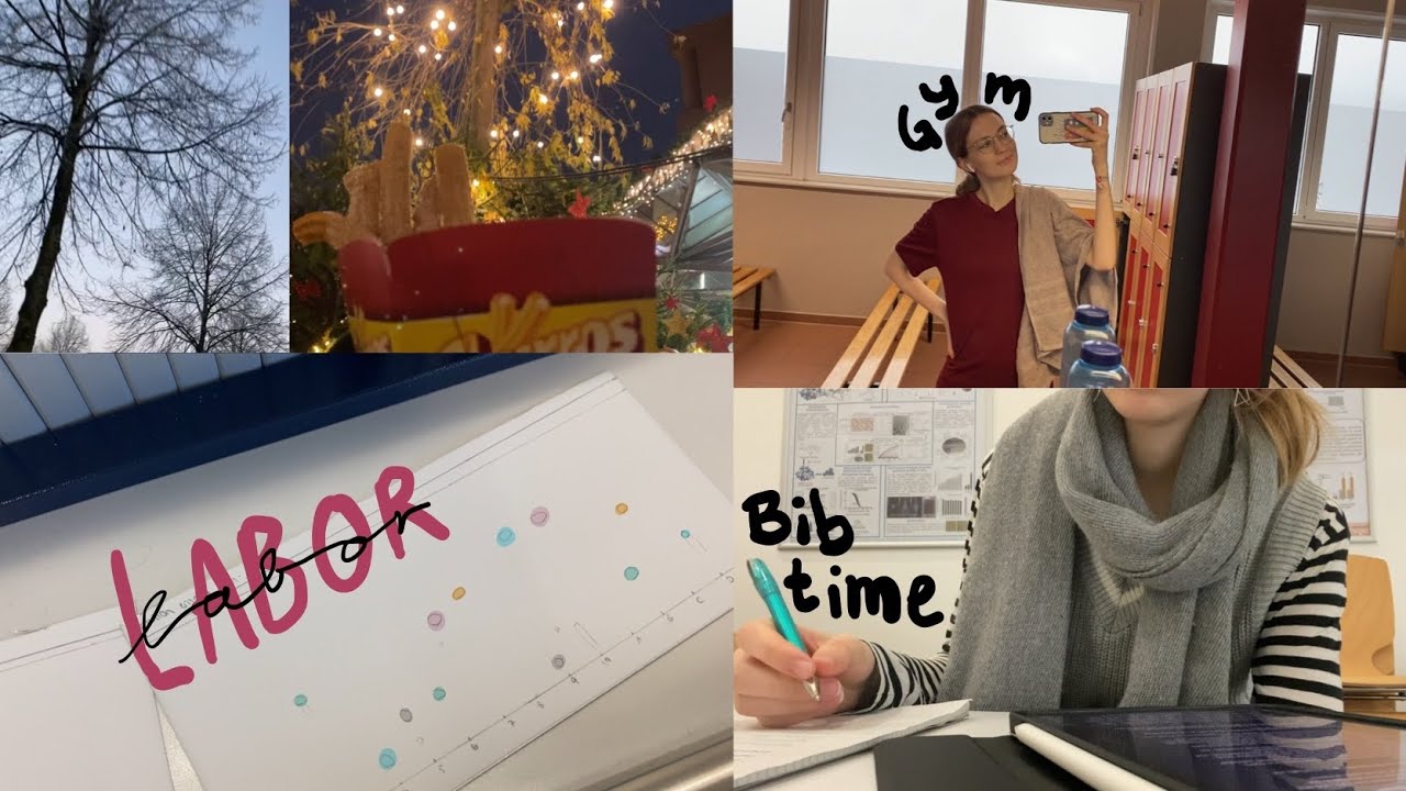 cozy uni vlog | chemie labor, gym, weihnachtsmarkt... 🎄✨