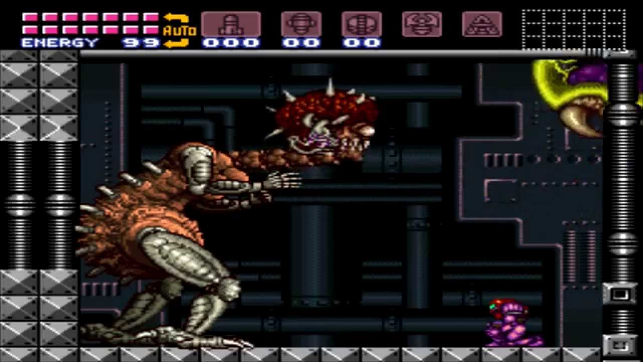 Super Metroid - Final Boss HD Tourian Save at 100%