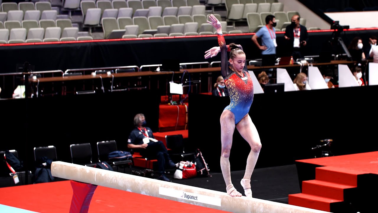 Maria Ceplinschi (ROU) - Balance Beam - 2021 World Championships - Podium Training