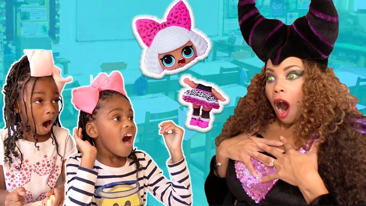 Toy School! Bad Teacher Maleficent w/ FAKE LOL Surprise Dolls Prank