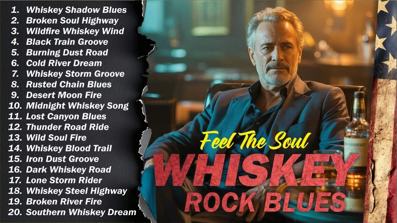 Whiskey Blues & Rock Classics 🎵 The Ultimate Blues Guitar Mix | Relaxing Night Music for Soul & Rest