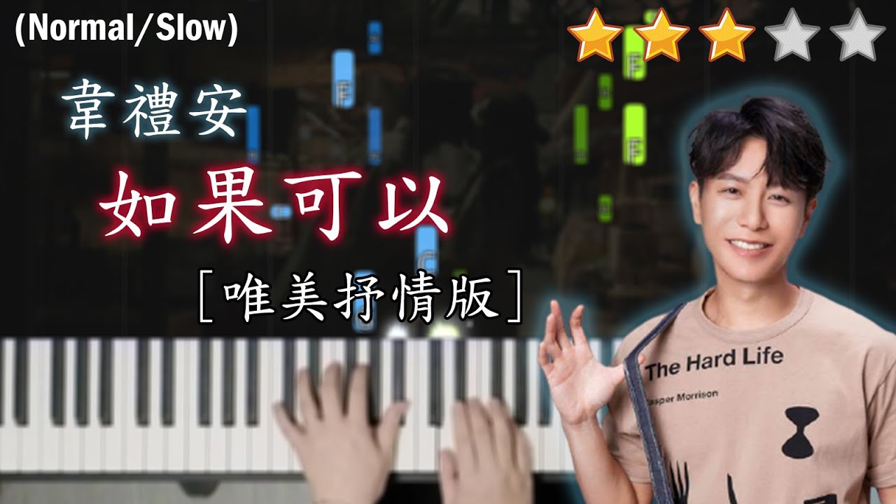 「鋼琴教學」如果可以 (唯美抒情版)－韋禮安 WeiBird | 電影「月老」主題曲 | Piano Cover 琴譜