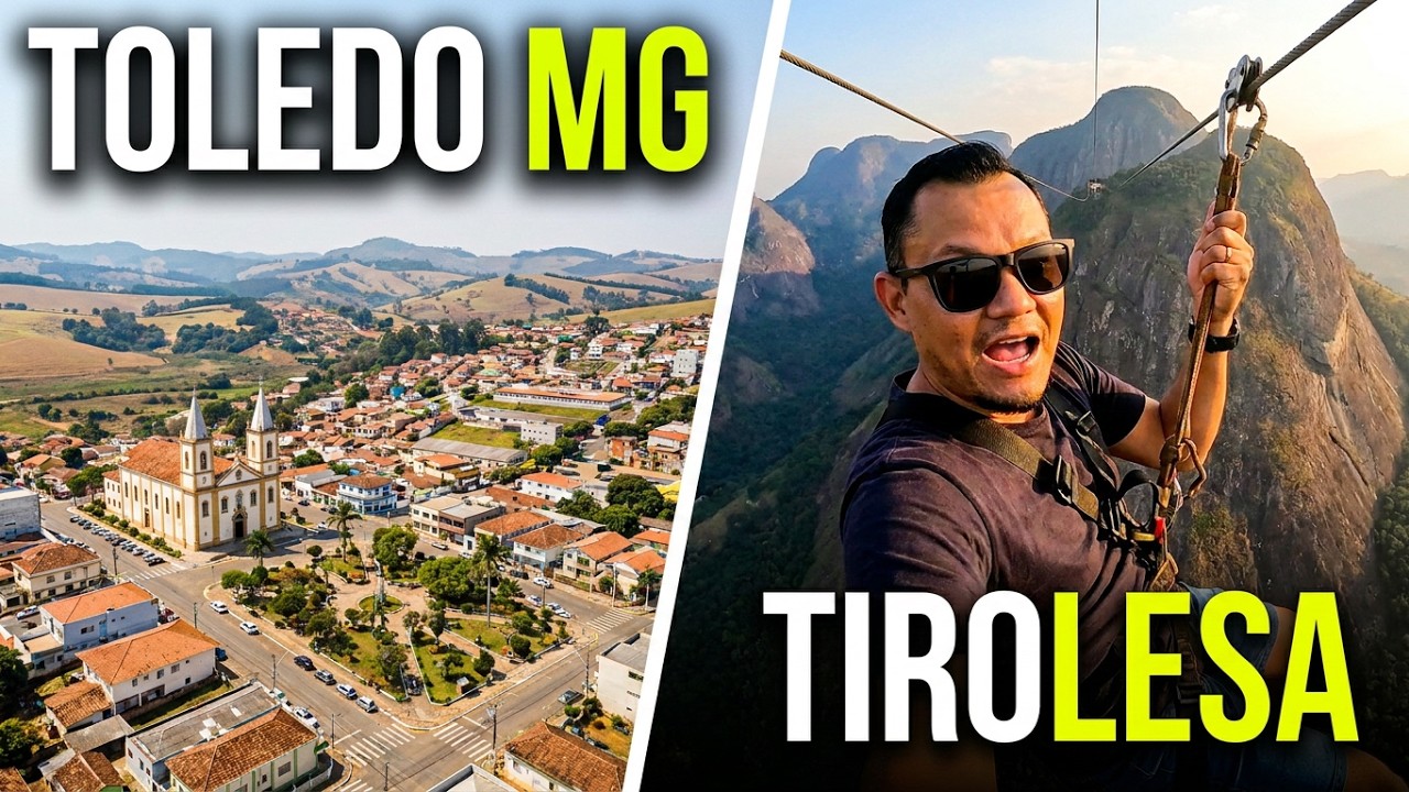 Conhecemos a Cidade de TOLEDO MG - Fomos na MAIOR tirolesa do Brasil em Pedra Bela