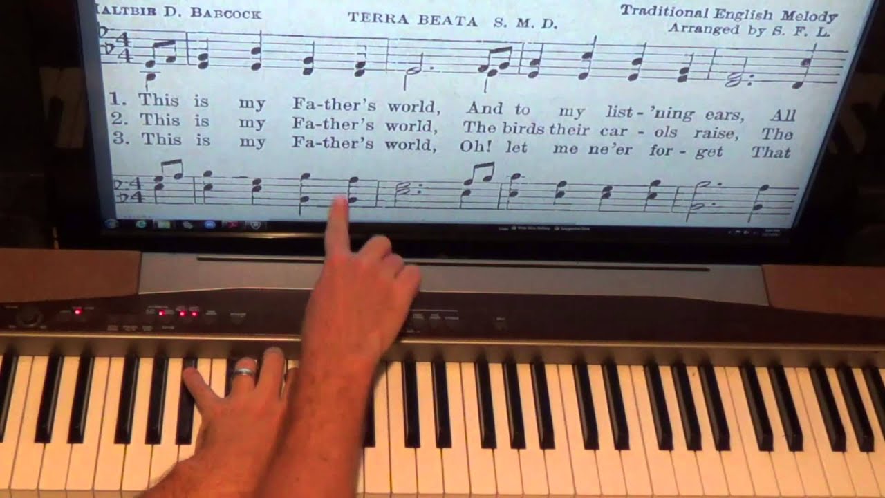 This Is My Father's World Piano Hymn Sight Reading Lesson