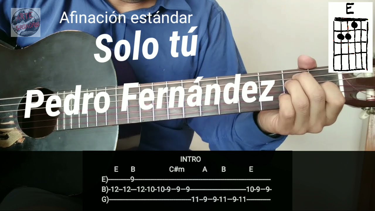 Mi forma de sentir (Solo tu) Pedro Fernández cover (cómo tocar) acordes y letra