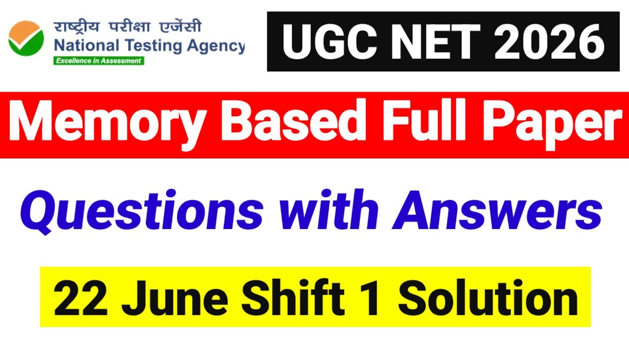 UGC NET 22 June Full Paper Solution | 22 June Shift 1 UGC NET Exam analysis 2026 | UGC NET MENTOR