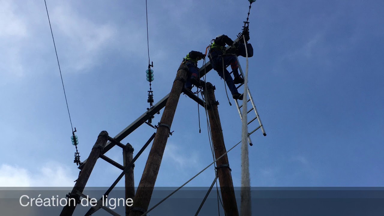 Vidéo monteur de réseaux électriques aéro-souterrains MREAS de Saint Etienne