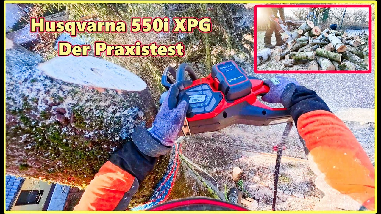 🪚Husqvarna 550i XPG🔋 Praxis ist das Kriterium der Wahrheit☝🏻 Bades Baumdienst🌳