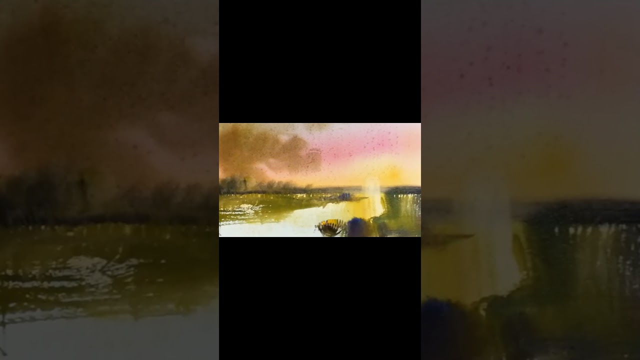 Paint soft and Loose style watercolour with fan brush. 衣昕扇形笔水彩技法 .
