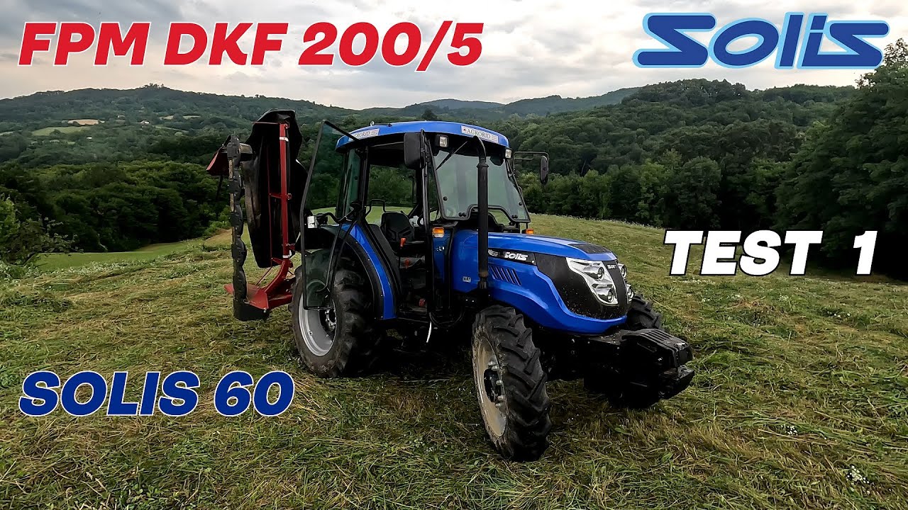 Test rotacione kosačice FPM DKF 200/5 i traktora Solis 60 u radu u strani! PRVI TEST