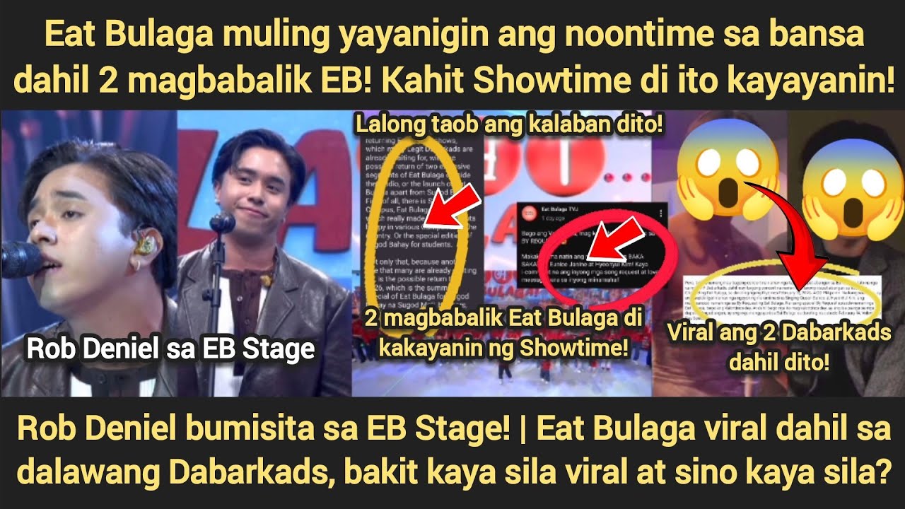 2 magbabalik EB yayanigin lahat! | 2 EB Host viral dahil dito! | Rob Deniel bumisita sa EB Stage!