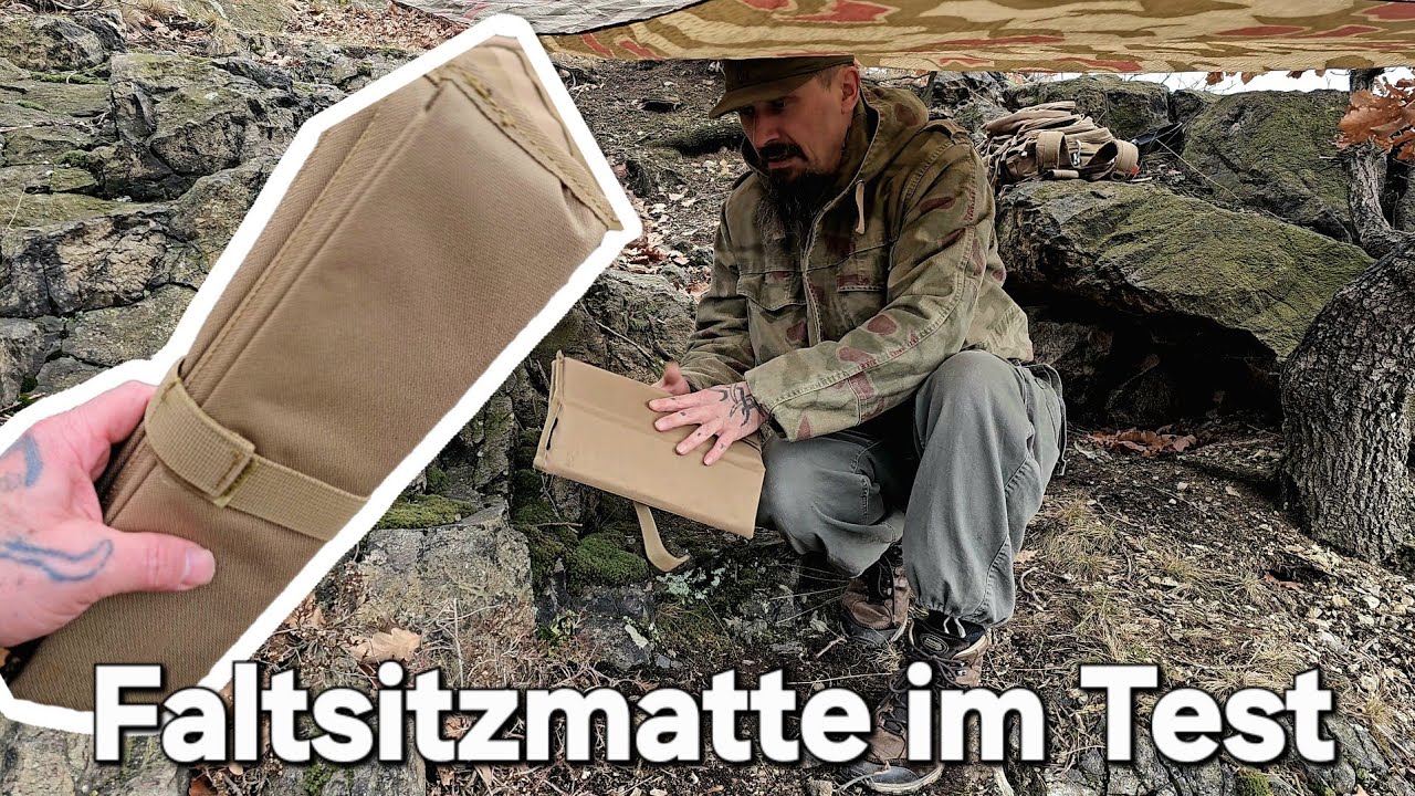 Test der neuen Falt - Sitzmatte aus dem Zuschauerpaket und das Sumpftarntarp im Sturmtest