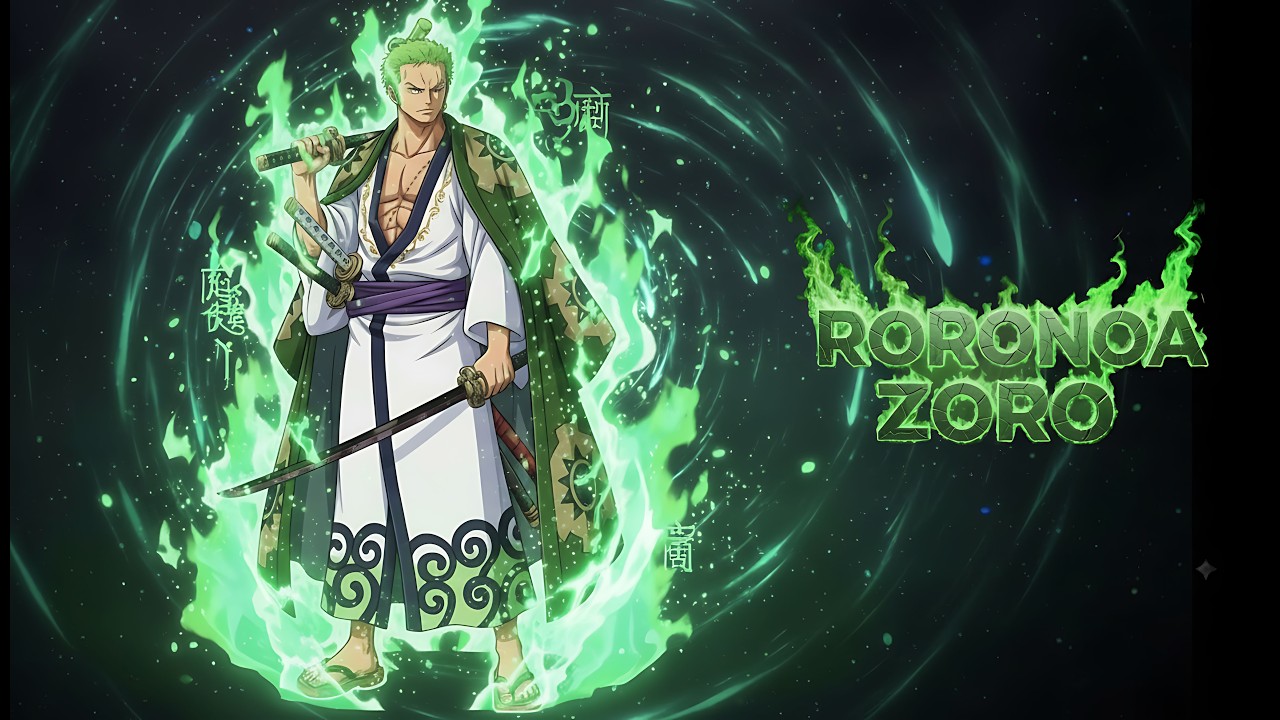 Roronoa Zoro 4K Live Wallpaper loop | One Piece Swordsman⚔️ For PC Ultra HD