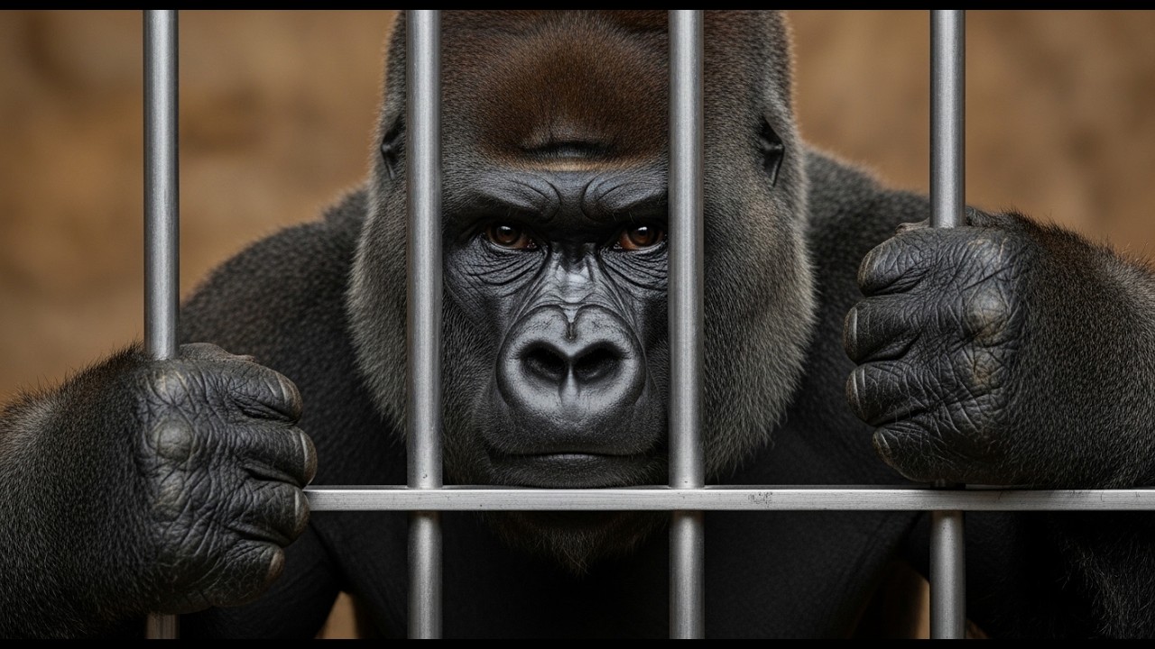 After thirty years prison behind the Bars, This Gorilla was finally Freed