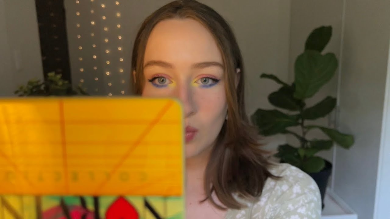 asmr doing my pride makeup (fast not aggressive tapping, whisper ramble, makeup application)