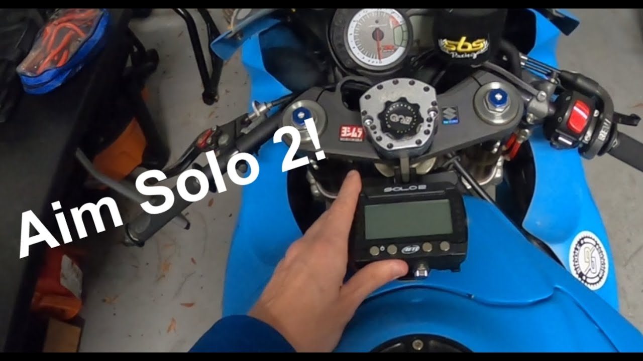 Aim Solo 2 Lap Timer for the GSX-R600!