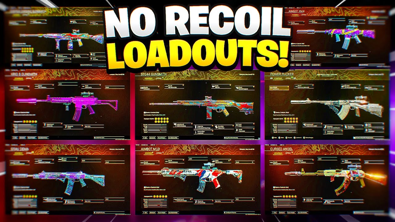 *NEW* TOP 5 NO RECOIL LOADOUTS IN WARZONE!😍 (META CLASS SETUPS)