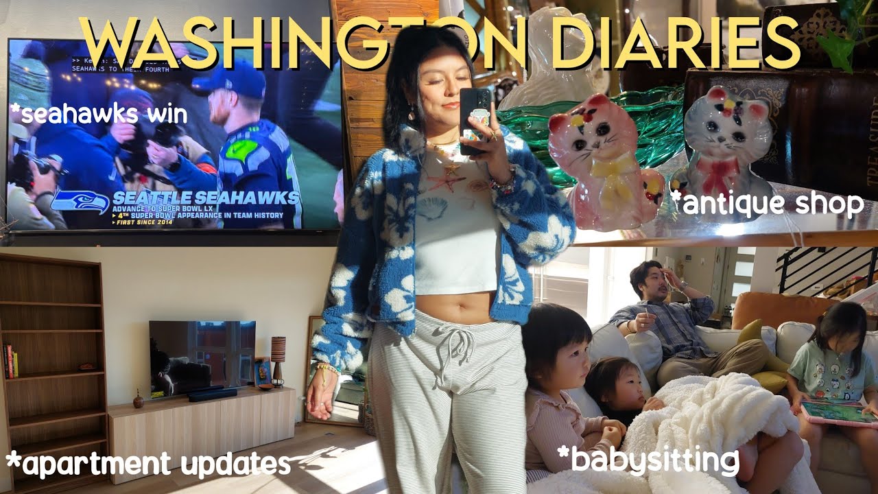 Washington diaries: sunny days, apartment updates, super bowl bound 🌞🏈