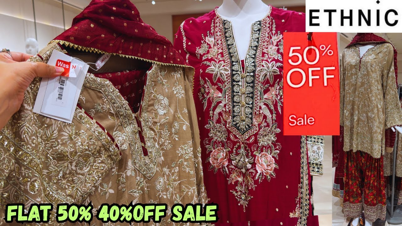 Ethnic FLAT 50% 40%OFF Grand SALE 😱📣🇵🇰 ethnic  Azaadi sale 2026❤️🔥📣