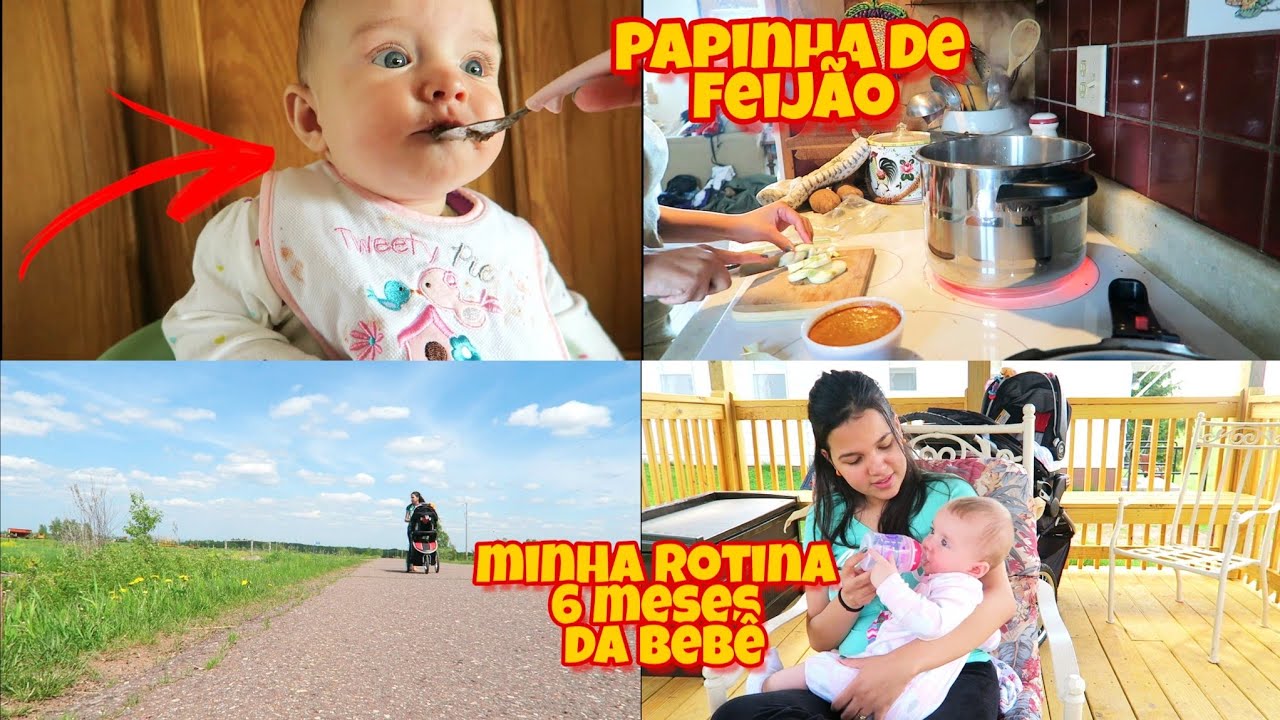 COMECEI A INTRODUÇÃO ALIMENTAR DA BEBÊ  - PRIMEIRA PAPINHA DE FEIJÃO - UM DIA COMIGO!!!!