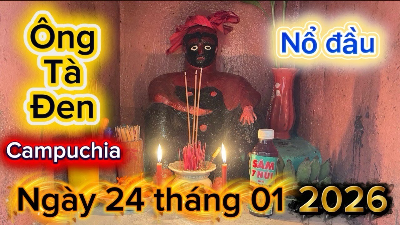 Xin lộc ông tà đen linh thiêng giữa đồng hôm nay ngày 01 tháng 24 ( lộc  chuẩn Tiến tài lộc vlog)