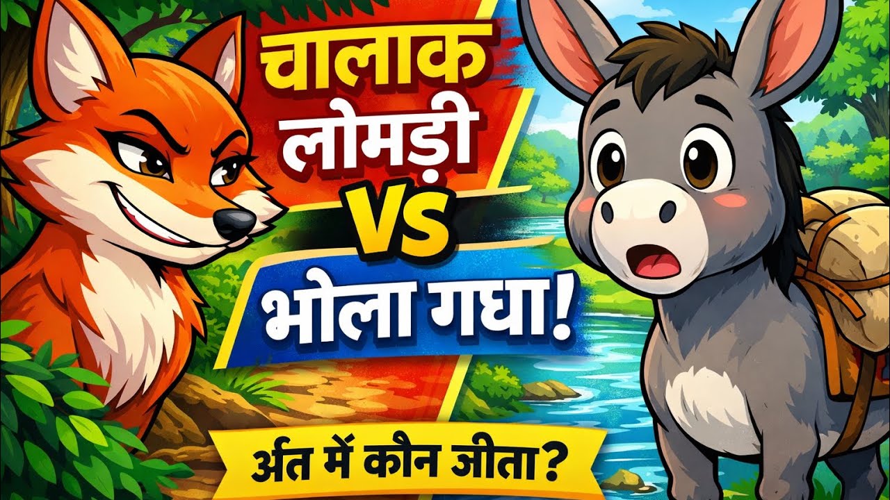 गधा और लोमड़ी की कहानी 🐴🦊 | सीख देने वाली नैतिक कहानी | Moral Story in Hindi #trending #shortvideo 