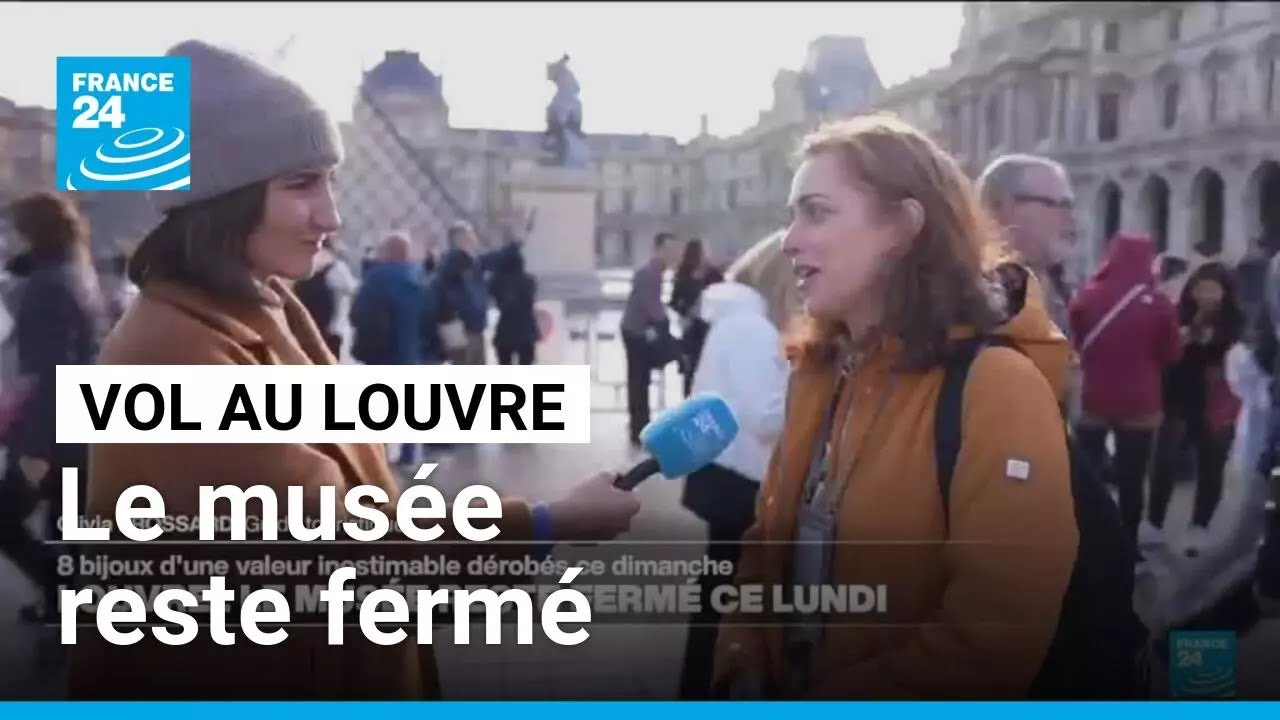 Le mus&eacute;e du Louvre reste ferm&eacute; ce lundi apr&egrave;s le braquage, les visiteurs d&eacute;&ccedil;us &bull; FRANCE 24