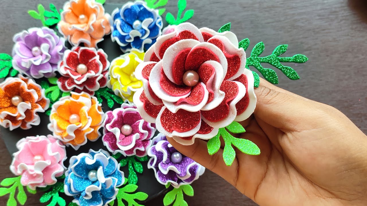 🌹Cómo hacer ROSAS de foamy o goma eva