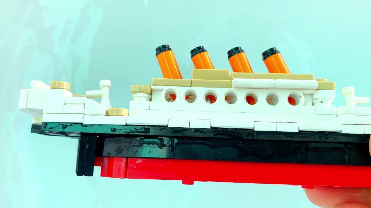 Titanic and Britannic Ships with Whirlpool Waterhole