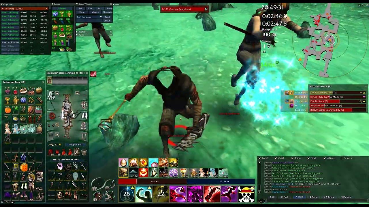 Guild Wars - The Deep 5man 5min WR (Monk PoV)