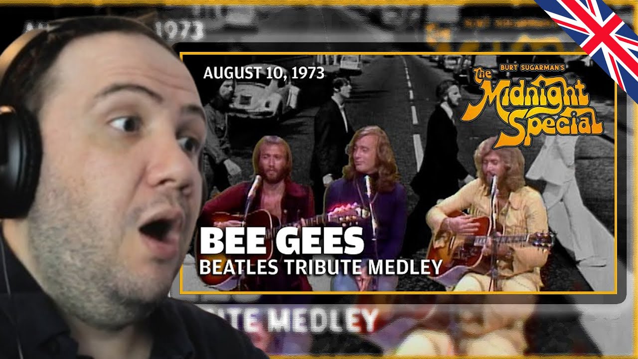 🇬🇧 Попурри из песен Beatles и Bee Gees | Полуночный выпуск | РЕАКЦИЯ УЧИТЕЛЯ ПОЛА