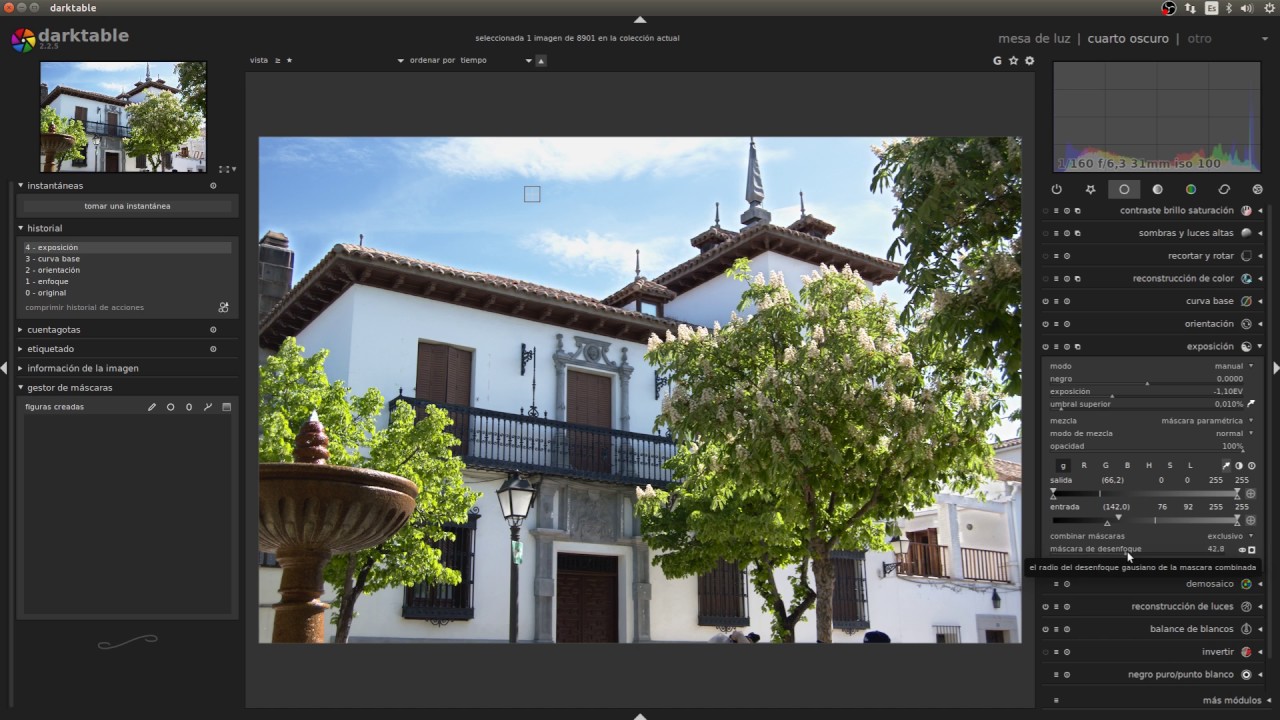 Máscaras en Darktable