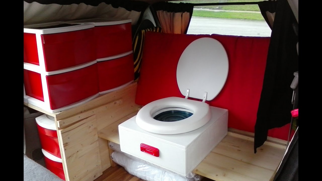 Van Tour Of Amazing Stealth Mini Van Camper With Home-Made Toilet - Living In A Van Life