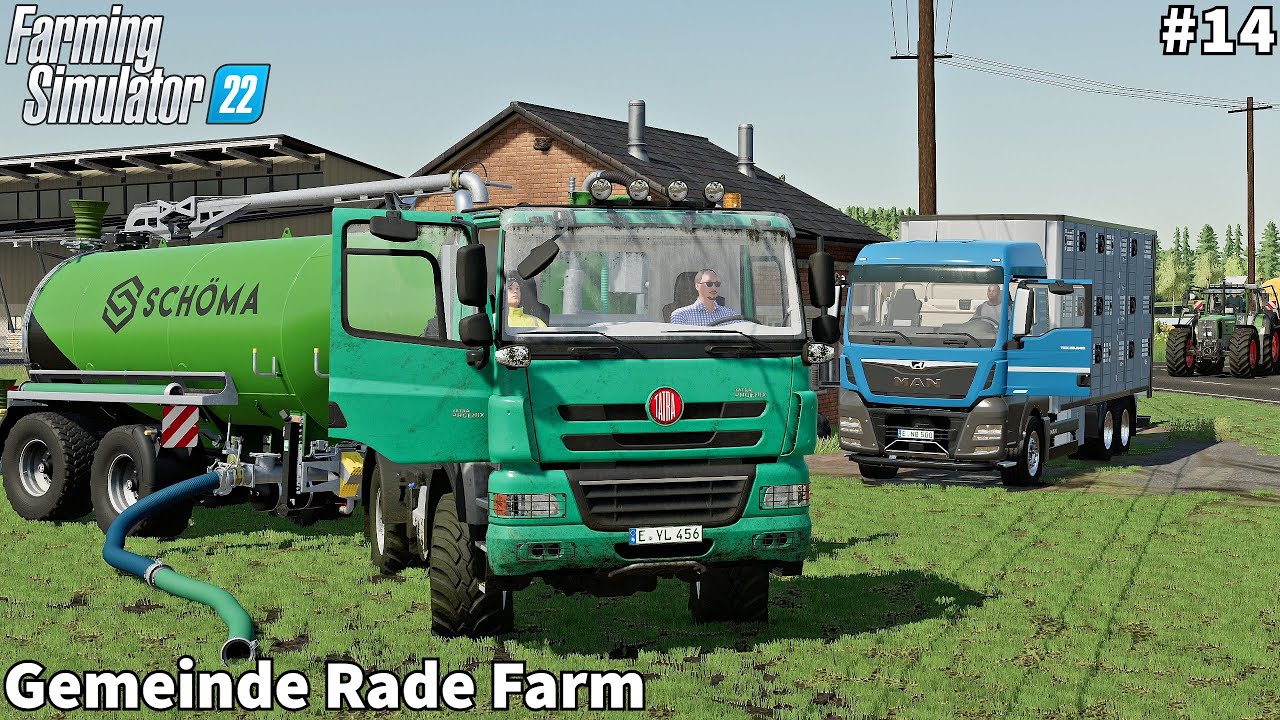 Selling Bulls, Transporting & Spreading Slurry, Feeding Animals│Gemeinde Rade│FS 22│Timelapse#14