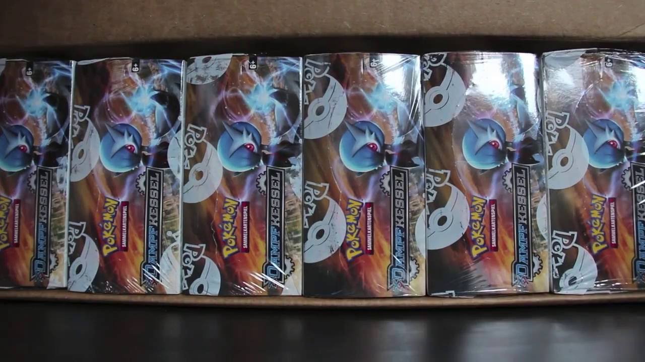 Opening Pokemon XY Dampfkessel Booster Box Display Nr. 1 Part 1 Steam Siege deutsch german